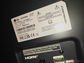 LG 4k tv 189cm v záruce do 3/2027 - 2