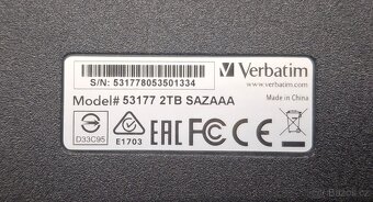 HDD Verbatim 2TB + 250GB, USB 3.0 + USB disk ADATA 32GB - 2