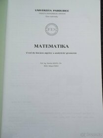 Matematika – Uni. Pardubice - 2