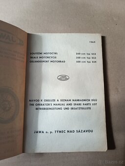 JAWA "banán" Návod k obsluze a seznam ND - výměna - 2
