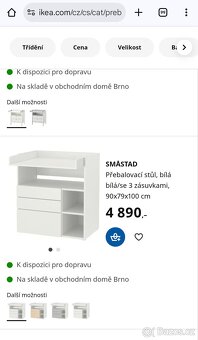 DOVOZ MOŽNÝ IKEA - SMASTAD přebalovací stůl - 2