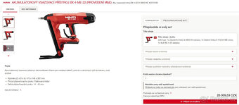Akumulátorový vsazovací přístroj Hilti BX 4-ME-22 - 2