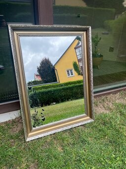 Zrcadlo s designem motýla a mosazný rám - 2