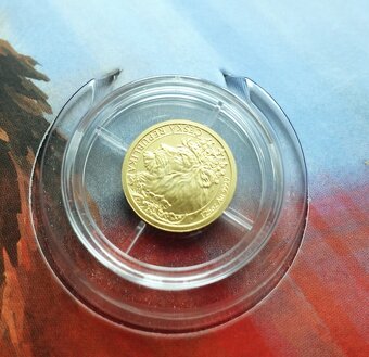 zlatá mince - Český lev 1/25oz  2021 - číslovaný - 2