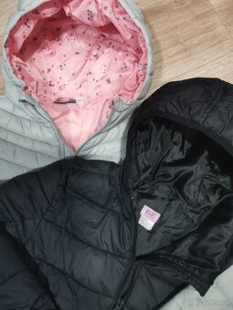 Bunda šedá vel.164,bunda černá vel.13-14let - 2