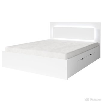 Postel s LED osvětlením 180x200 cm nová + nová matrace - 2