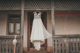 Boho svatební šaty, velikost 36 - 2