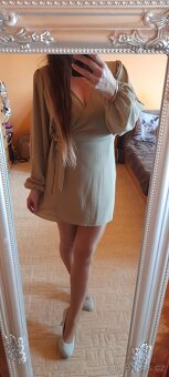 Asos olivové zavinovací krátké šaty - 2