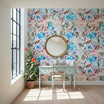 Tapeta vzor Květinový motiv v živých barvách - 2