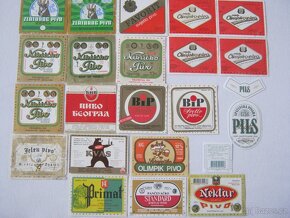 21x pivní etikety Ex Jugoslávie - Bosna, Srbsko atd. - 2