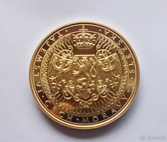 Pamětní medaile O zlaté soše Radegastově | zlato & platina | - 2