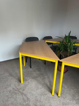 6ks Designové modulární stoly (lichoběžník) - 2