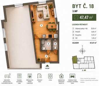 PRODEJ BYTU 1+KK - 2