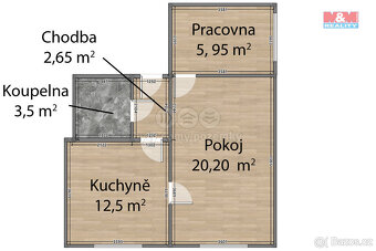 Pronájem bytu 2+kk, 50 m², Dnešice - 2