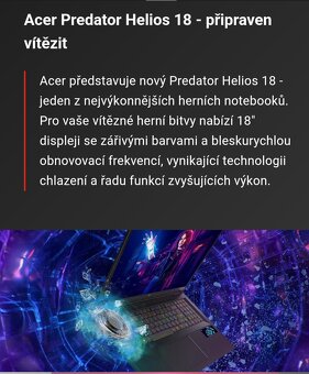 Herni laptop Acer Predator 18" - 2