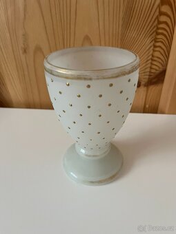 Starožitná sklenice se zlatými puntíky - 2