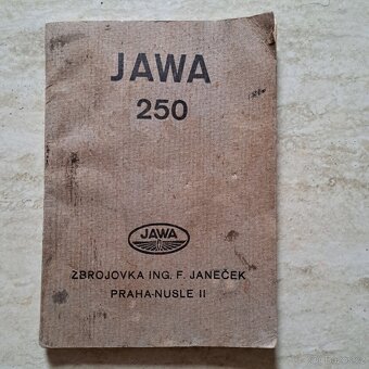 Príručka Jawa 250  Špeciál FJ Předválečna - 2