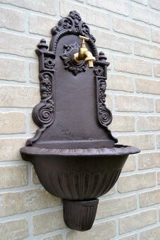 Litinová výlevka - umyvadlo 65 cm - hnědé - 2