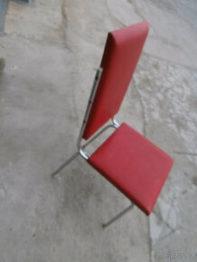 Židle 3 kusy kovová čalouněná RETRO celek za 700 kč - 2