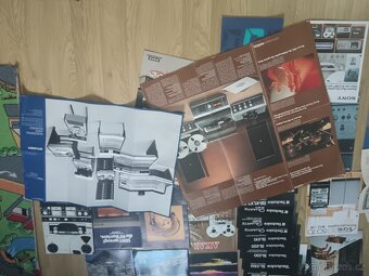 Dobové prospekty Hi-Fi Technics, Sony, Pioneer, AKAI, atd. - 2