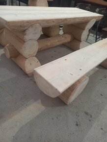 Srubový stůl s lavicemi - 2