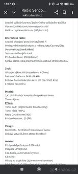 Prodám internetové radio SENCOR - 2