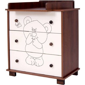 Prodam detsky nabytek set skrin + prebalovaci pult meda - 2