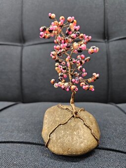 Strom života drátovaný na kameni - řemeslná ruční výroba - 2