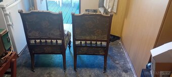 2× starožitné křeslo / židle - 2