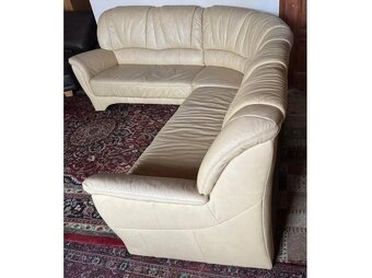 Rohová kožená sedací souprava, 3293 - 2