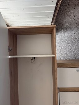 Stěna do předsíně dub sonoma, bílá - 2