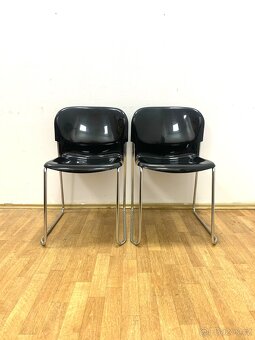 Retro židle Gerd Lange 80. léta chrom plast - 2