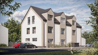 Prodej bytu 1+kk 26,7 m2 se zahrádkou a kuchyní, projekt Rez - 2