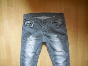 pánské Banko Park sv.šedé šíslé rifle drbnuté knf 34/34 L - 2