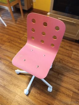 IKEA dětská otočná židle z překližky – pevná, nastavitelná - 2