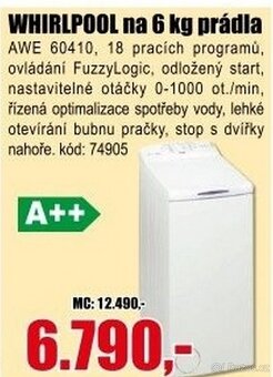pračka Whirlpool vrchem plnit DOVEZU - 2