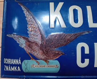 Plechová cedule Kolínska cigoria Pluto Praha TOP - 2