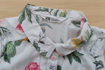 Letní košilový crop top, vel. 152, H&M - 2