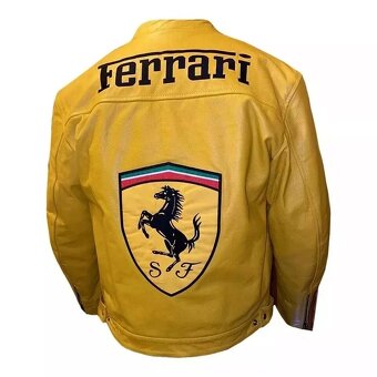 Ferrari Kožená Bunda Žltá F1 Osobne I Poštou - 2