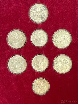 Sada stříbrných československých mincí 8ks - 2