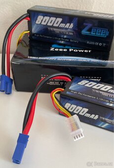 3S LiPo baterie 8000mAh 11.1V 100C Hard Case,kon. EC5 (2 ks) - 2