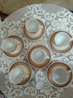 zlacené porcelánové hrnky 6 ks - 2