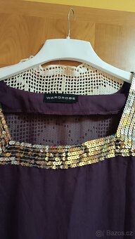 Fialová halenka s flitry vel 56 - 2