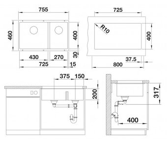 Dřez Blanco granitový - nový (523155) - 2
