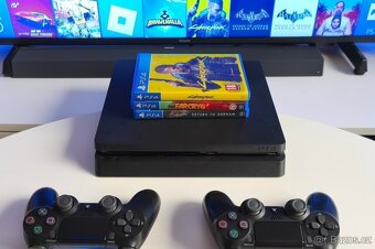 Sony PS4 PLAYSTATION 4 SLIM + 2X OVLADAC + HRY - 2