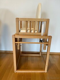 Dětská jídelní židlička dřevěná víceúčelová - 2