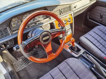 Velmi vzácný volant BBS, kůže, dřevo, W123, W124, W201, E28 - 2