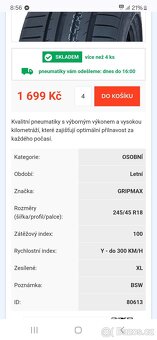 Letni pneu 245/45 r18 - 2