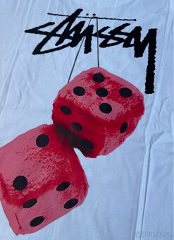 Stüssy bílé tričko reddice velikost M - 2