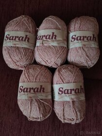 Příze Sarah, Příze Elen, třpytivé nitě + jehlice - 2